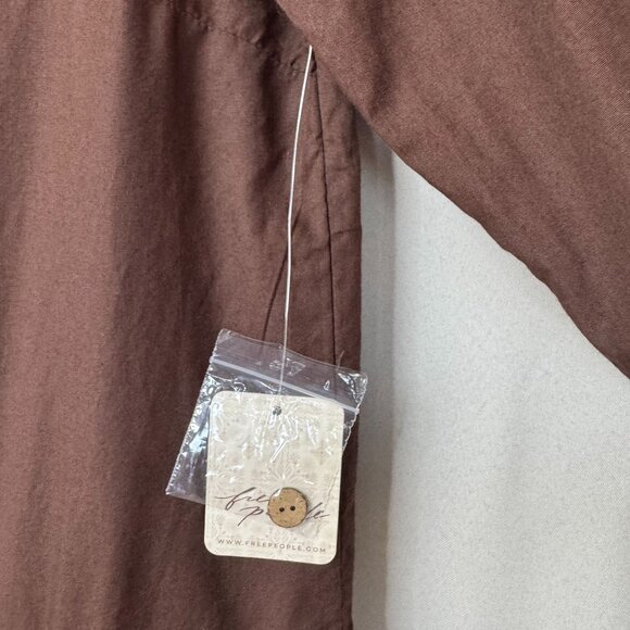 free-est La Bamba Cotton Double Espresso Drop Waist Ruffle Lace Hem Mini Dress - Picture 12 of 16